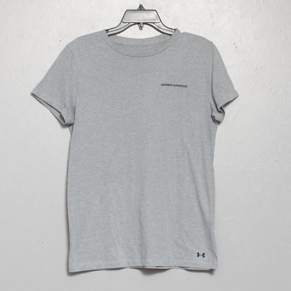 Under Armour NWT loose fit crew neck gray black shirt sleeve tee